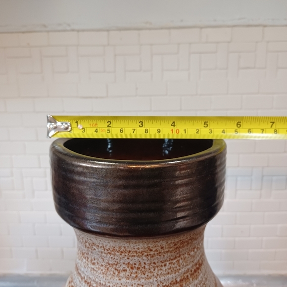 Vintage Carstens Retro Fat Lava W Germany Orange Brown Ceramic Vase - Picture 9 of 12